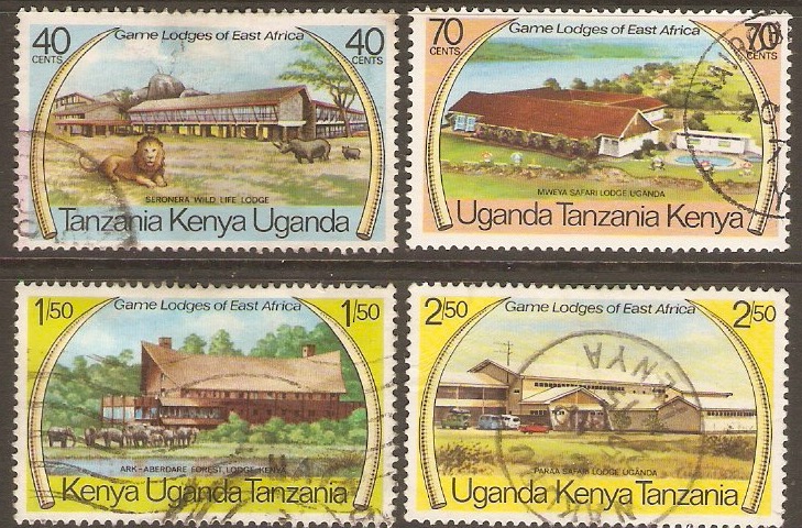 Kenya, Uganda and Tanzania 1975 Game Lodges Set. SG367-SG370.